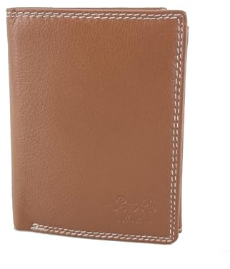 L&B Collection Echt Leder Herren Geldbörse »2340« Hochformat klein I mit RFID Schutz I Portemonnaie mit Münzfach I 5 Kartenfächer I Geldbeutel für Männer I Brieftasche Wallet Portmonee (Tan)