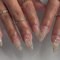 Ceboic 24 Stück Mandel Nägel Zum Aufkleben Mittel, French Bow Tie Künstliche Nägel, Wiederverwendbare Ballerina Stiletto Falsche Nägel Glitzer Acryl Fingernägel Fake Nails Kit für Frauen und Mädchen