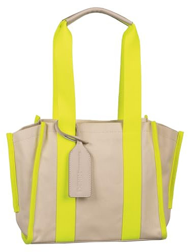 TOM TAILOR Denim Alani Damen Shopper Umhängetasche Reißverschluss Mittelgroß Beige