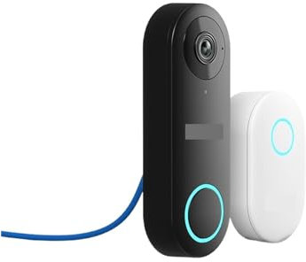 Video Doorbell PoE Smart 2K 5MP HD Person Detection 24/7 Motion-Triggered With Chime Built Speaker Can Work With NVR(U/S)