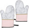 Marble Gold Blush Pink Pattern Oven Gloves,Heat Resistant Baking Mitts Non-Slip Kitchen Oven Mitts 1 Pair
