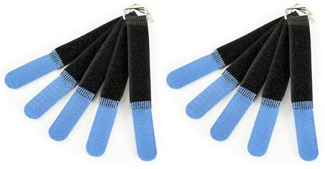 MUSIC STORE Kabelklett MkII, Blau, 16 cm, 10er-Pack, Ideal für Musik- und Audioequipment, Kabelorganisation, ACC0008878-000