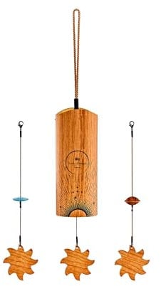 Sonic Energy Cosmic Bamboo Chime Aurora – Klangspiel Morgen, 432 Hz – Für Meditation, Therapie, zur Dekoration – Inkl. Ersatzpendel (CBCAURORA)