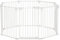 PawHut Barrière de sécurité barrière de Protection cheminée Parc enclos Chien Pliable modulable 8 Panneaux avec Porte sans perçage 482,5 x 76 cm Blanc