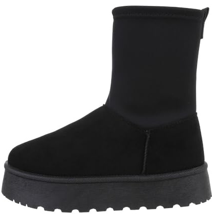 Ital Design Damenschuhe Stiefeletten Plateaustiefeletten, 88-118-, Textil, Schwarz, Gr. 40