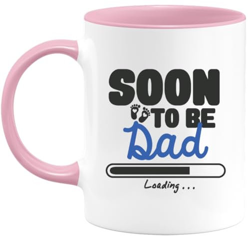 quotedazur - Tazza Soon to Be Dad - Future Dad - Future Baby - Tazza Nascita - Perfetta per Natale, compleanno, futuro papà - Ragazzo/ragazza