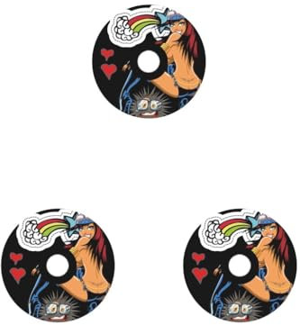 Mealoodiousmusea 3 set Headset Stem Top Cap Cool Design 1-1/8 Front Fork Cover Road MTB Bike B