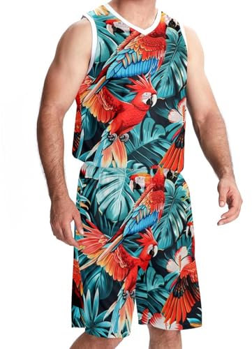 FNETJXF Basketball-Trikot, Trikot-Shorts, Herren-Basketballtrikot, Paris-Aquarell-Paar-Muster, Muster 921, XS