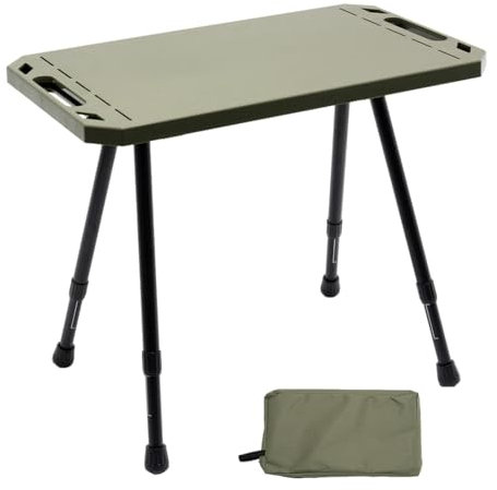 Table de camping pliante – Table de plage portable, table de camping intérieure ou extérieure | Table de camping pliante rétractable avec sac de rangement, table de camping pliante réglable en