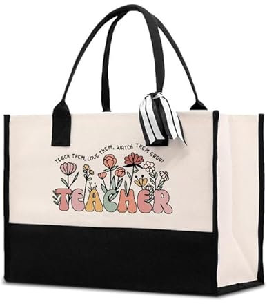 callie Tragetasche für Damen, wiederverwendbar, große Tragetaschen für Reisen, Strand, Einkaufen, Arbeit, Geburtstagsgeschenke für Frauen, Lehrer, Large