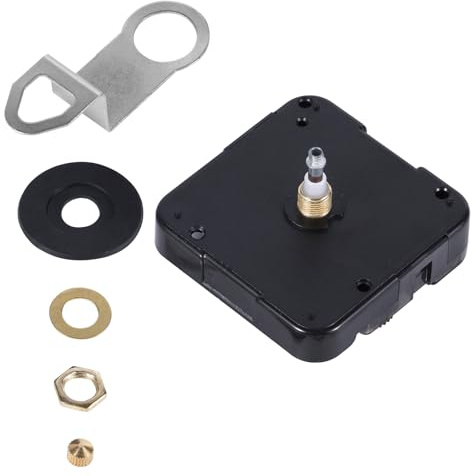 BOXOB Quartz Clock 12888 Movement Replacement, Black Wall Clock Mechanism Motor Replacement Parts Battery Operated Wall Clock Repair Kit for Wall Clock Without Second Hand & DIY