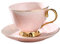 HOLIDYOYO Tazza Da Caffè in Ceramica Effetto Marmo Con Piattino Da 250 Ml Per Casa Ufficio E Ristorante