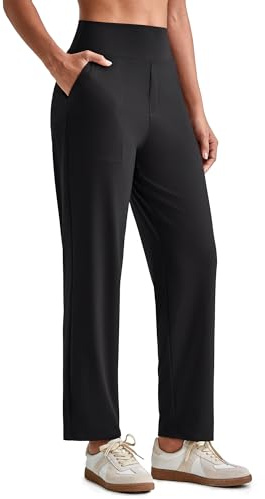 G4Free Straight Leg Trousers for Women UK Ankle Length Yoga Work Pants