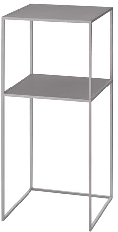 blomus FERA Pedestal Table with Shelf - Mourning Dove (grey/brown)