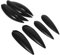 Garneck 5Pièces Faux Ongles pour Halloween Décorations de Manucure Artificielles Accessoires Cosplay Noir pour Femmes et Hommes