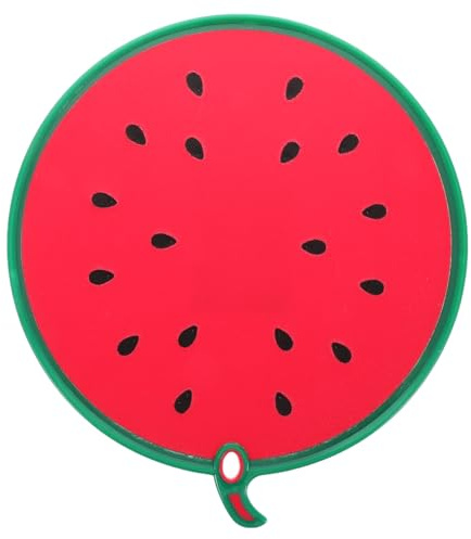 NAMOARLY Mehrzweck-Schneidebrett Wassermelonenform 11.81X10.83 Zoll Mit Saftrille Und Rutschfestem Griff Für Obst Gemüse Babynahrung Spülmaschinenfest