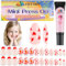 EBANKU 1 Pack Kid Fake Nail Kit, 26 Pieces Press on Nails for Kids Red Heart Press on Nail Short Artificial False Nail Kits for Girls