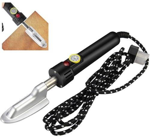 Vituord Miniplancha Eléctrica para Cuero, Prensa Térmica con Cable, Temperatura Ajustable De 50 a 350 ℃, Plancha para Acolchado Artesanal, Ideal para Reparar Y Eliminar Arrugas