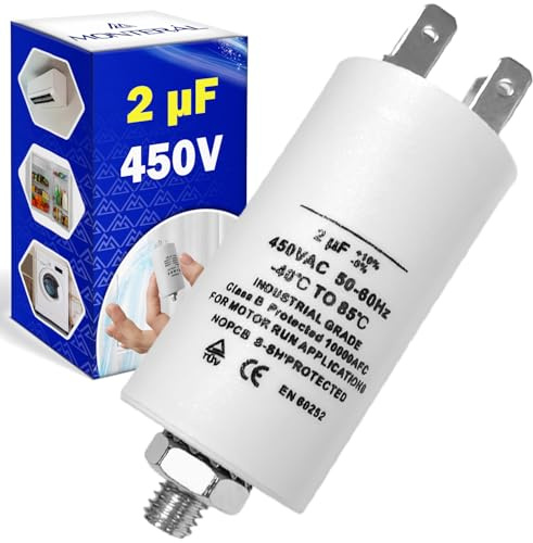 Universel Condensateur de Demarrage 2µf avec Tension 450V et Fréquence 50/60Hz avec une Température de Fonctionnement de -40 à +85°C - MONTERAL