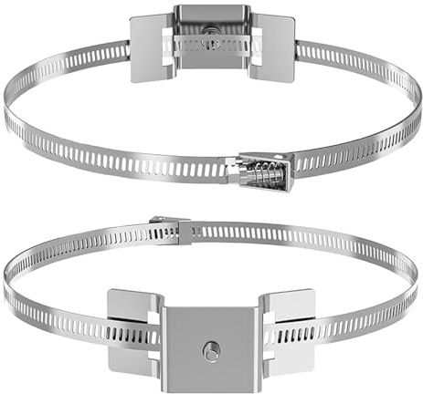 Masthalterung - 2 Stück Montagehalterung für Schilder | Verstellbare Metallhalterung Für Heizungen Masten Kamera Briefkästen