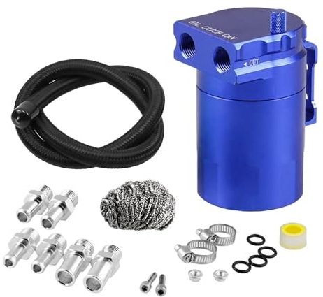 Ruien 0046 Réservoir d'huile universel en aluminium Bleu 400 ml