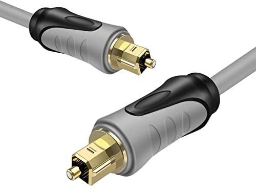 TNP Optisches Kabel 1m, Toslink Kabel, Digitales Audiokabel, Lichtleiterkabel, S/PDIF Kabel für Hi-Fi, Soundbar, TV, PS4, Xbox, Stereoanlage, Heimkino, Optisches Audiokabel, Optical Audio Cable