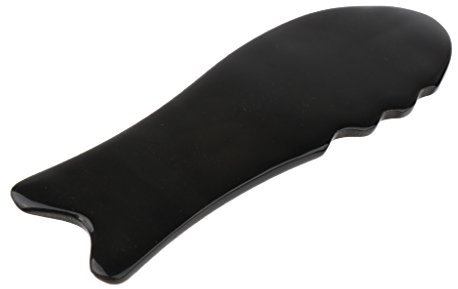 MagiDeal Guasha Vorstand Gua Sha Scraping Buffalo Horn Gua Sha-Massage-Werkzeug (Fisch-Form)