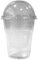 100 vasos de PET 500 ml + tapa cúpula con agujero transparente para granito y frescor