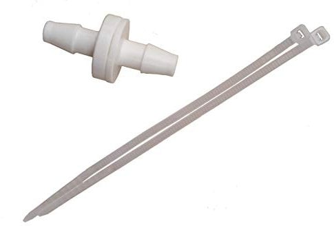 Rückschlagventil 6 mm 1/4'' für Kondensatleitung mit Kabelbindern