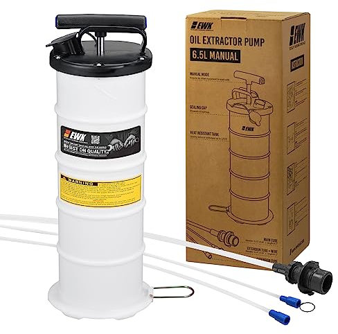 EWK Bomba extractora de aceite manual de 6,5 L para líquidos automotrices, coches, motos acuáticas y más