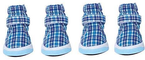 4-er Hundeschuhe Pfotenschutz Haustier Hund Sportschuhe rutschfeste weichen Tuch atmungsaktiv Haustier Schutzstiefel mit Anti-Rutsch-Sohle für Kleine und mittlere Hunde (#3)