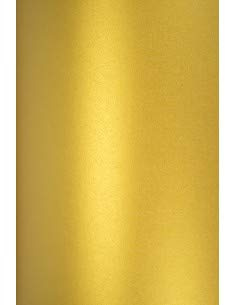 Netuno 100x Bastelpapier Perlmutt Gold DIN A4 21 x 29,7 cm 120g Aster Metallic Cherish Effektpapier Glanzpapier farbig glänzend bedruckbar für Einladungen Hochzeit Geburtstag Weihnachten Taufe