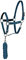 HORZE Halfter Chicago für Pferd und Pony, verstellbar mit Führstrick 2,25m, Blau, C