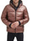 Tommy Hilfiger Men's Hooded Puffer Jacket, Pearlized Brown, XL