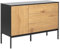 AC Design Furniture Jörn industrielles Sideboard, geräumige Aufbewahrung, Büro- und Wohnzimmermöbel, Sonoma Eiche-Optik/schwarz, Holz/Metall, H:82 x B:40 x L:120 cm, 1 Stück