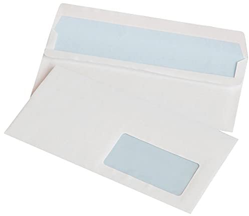 Selbstklebende Briefumschläge OFFICE PRODUCTS SK DL 110x220mm 75gsm 1000 St Mit Fenster Rechts 45x90mm Weiß / / Typ-Selbstklebend/Art-SK/Farbe-Weiß/Format-DL/Flächengewicht (g/m2)-75