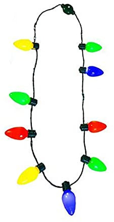 Halskette mit Anhänger, 9 Glühbirnen, ovale Form, Festival, geringer Stromverbrauch, für Weihnachten, mehrfarbig