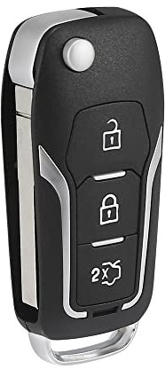 X AUTOHAUX 3 Key Button Remote Control Fob Key Case Shell for Transit Custom