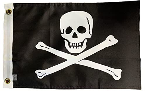 Small Jolly Roger 12x18 Flag Ship Garden Boat Pirate Man Cave Kayak