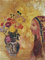 Feeling at home LEINWANDDRUCK im SCHATTENFUGENRAHMEN Profil einer Frau Redon Odilion - Blumen vertikale Kunstbilder im Holzrahmen cm_77_X_56
