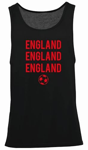 Hippowarehouse England England England World Cup Vest Scoop Sleeve Unisex Tank top Black