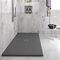 Yellowshop - Piatto doccia rettangolare marmoresina base 80 cm h 2,5 cm HEAVY Antracite con sifone, piletta e copripiletta inox (80x100 cm)
