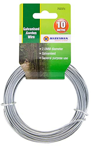 NEW 10M METAL GALVANISED GARDEN WIRE STRONG PLANT SUPPORT MULTI PURPOSE 2.0MM