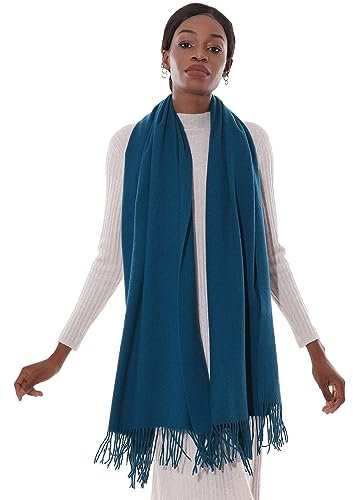 PIOYMEYA Echarpe Chale Bleu Écharpe Châles Femme Hiver Chaud Grosse Echarpes Foulards Pashmina Etole Mariage