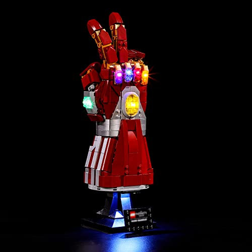 GEAMENT LED Licht-Set Kompatibel mit Lego Nano Handschuh (Nano Gauntlet) - Beleuchtungsset für 76223 Baumodell (Modell-Set Nicht enthalten)