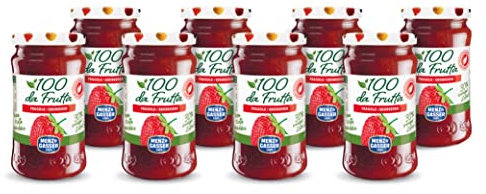 Menz&Gasser, Composta di Fragole 100Dafrutta, 100% Frutta IQF di Alta Qualità, Lavorata con Passione in Trentino-Südtirol, Senza Glutine, Vegan, 8 Vasi x 240 g