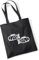 Huuraa Jutebeutel Fische Sternzeichen Symbol Geschenk 10 Liter Black Baumwolle Fische Präsent