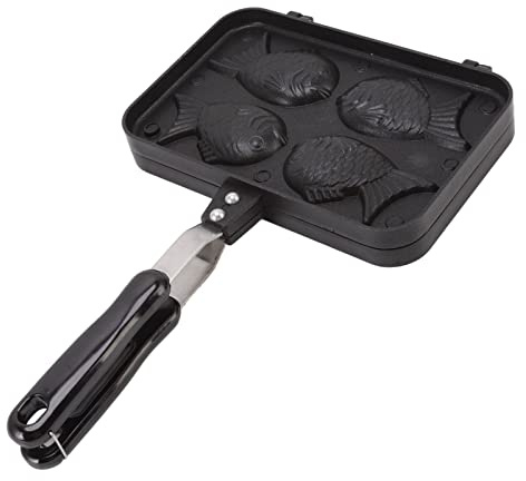 Antihaft Waffeleisen induktion Taiyaki-Fisch-Waffeleisen, Taiyaki-Fisch-förmige Kuchenform, Doppel-Backform, Waffel-Backform, Waffel-Kuchenform Für Zuhause, DIY, Kochen, Party, Dessert