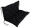 LUXUCURE Swing Seat Cushions,Waterproof Outdoor Cushions,2 or 3 Seater Garden Bench Seat Cushion With Backrest,Swing Chair Replacement Cushion,Black,150 x 100 CM