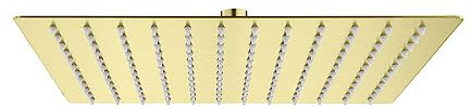Aloni Regendusche Kopfbrause Quadrat Gold gebürstet 30 x 30 cm